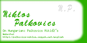 miklos palkovics business card
